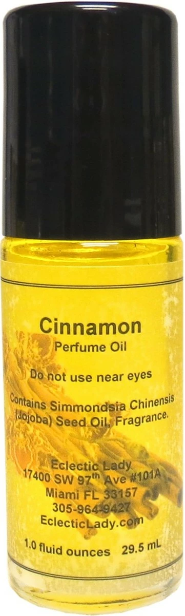 Eclectic Lady Cinnamon Perfume Oil, Large - Organic Jojoba Oil, Roll On, 1 Oz 3 Eclectic Lady Cinnamon Perfume Oil, Large - Organic Jojoba Oil, Roll On, 1 Oz