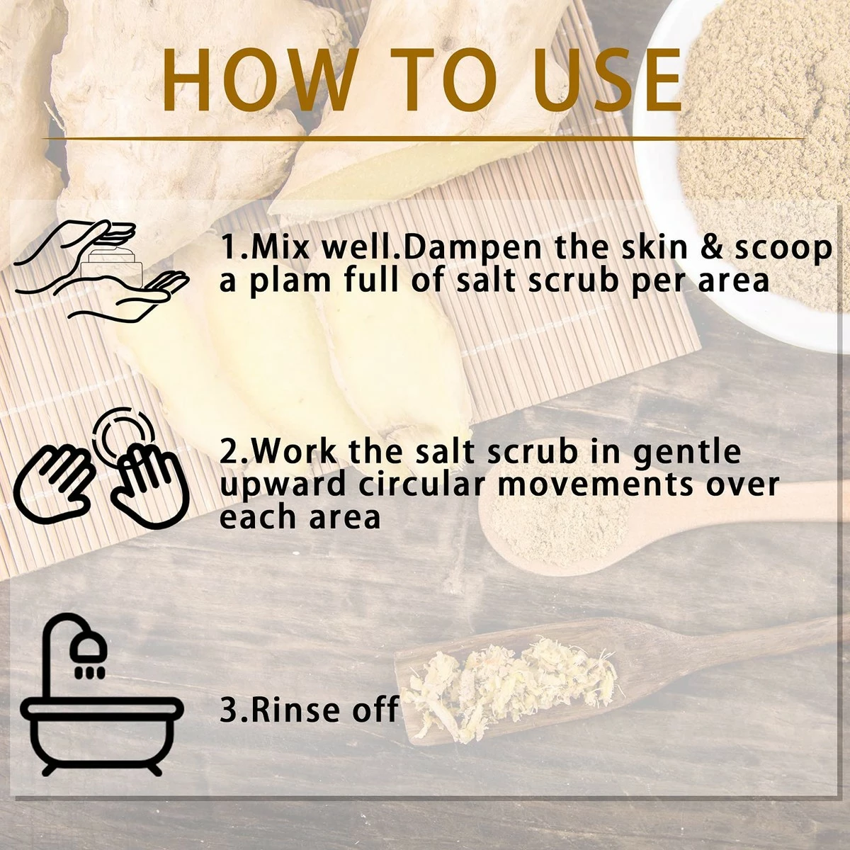 Boen Turmeric Body Scrub - Turmeric And Natural Salt Facial Body Scrubs For Soften Cutin, Reduce Dull And Body Care 7 Boen Turmeric Body Scrub - Turmeric And Natural Salt Facial Body Scrubs For Soften Cutin, Reduce Dull And Body Care - Image 5