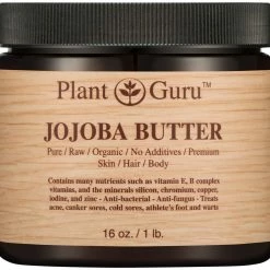 Plant Guru Store Jojoba Body Butter 16 Oz. 100% Pure Raw Fresh Natural Cold Pressed. Skin Body And Hair Moisturizer, DIY Creams, Balms, Lotions, Soaps.