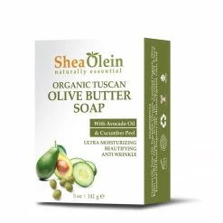 Shea Olein SheaOlein- Organic Tuscan Olive Butter Soap W/Avocado Oil & Cucumber Peel 5 Oz Bar (6 Bars)