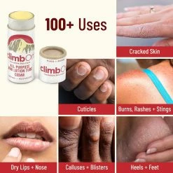 ClimbOn All Purpose Lotion Bar - Aromatherapy Balm Helps Soothes And Moisturizes Dry Cracked Skin (0.5 Oz Tube (3 Pack)) -Moisturizers Sales grp76hfjzpesg99juvx0t6f4pkuz