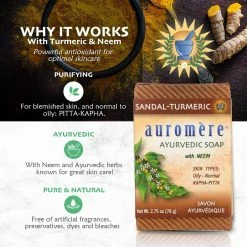 Auromere Store Auromere Ayurvedic Bar Soap, Sandal Turmeric - Eco Friendly, Handmade, Vegan, Cruelty Free, Natural, Non GMO (2.75 Oz), 5 Pack 12 Auromere Store Auromere Ayurvedic Bar Soap, Sandal Turmeric - Eco Friendly, Handmade, Vegan, Cruelty Free, Natural, Non GMO (2.75 Oz), 5 Pack -Moisturizers Sales gsbiaytsds1rmig01j0y8qsl1had