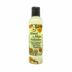 Maui Natural Organics Monoi Of Maui PuaKeniKeni Flower Natural Coconut Oil For Skin, Hair, Tanning, And Massage