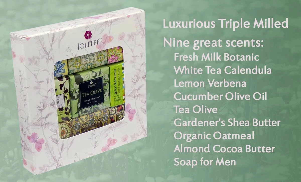 Jolitee Store French Milled Botanical Soap Sampler Set In Nine Fabulous Scents, Individually Wrapped Vegetable Based Mini Soaps With Essential Oils, Shea Butter And Natural Extracts (Pure And Simple) 6 Jolitee Store French Milled Botanical Soap Sampler Set In Nine Fabulous Scents, Individually Wrapped Vegetable Based Mini Soaps With Essential Oils, Shea Butter And Natural Extracts (Pure And Simple) - Image 4