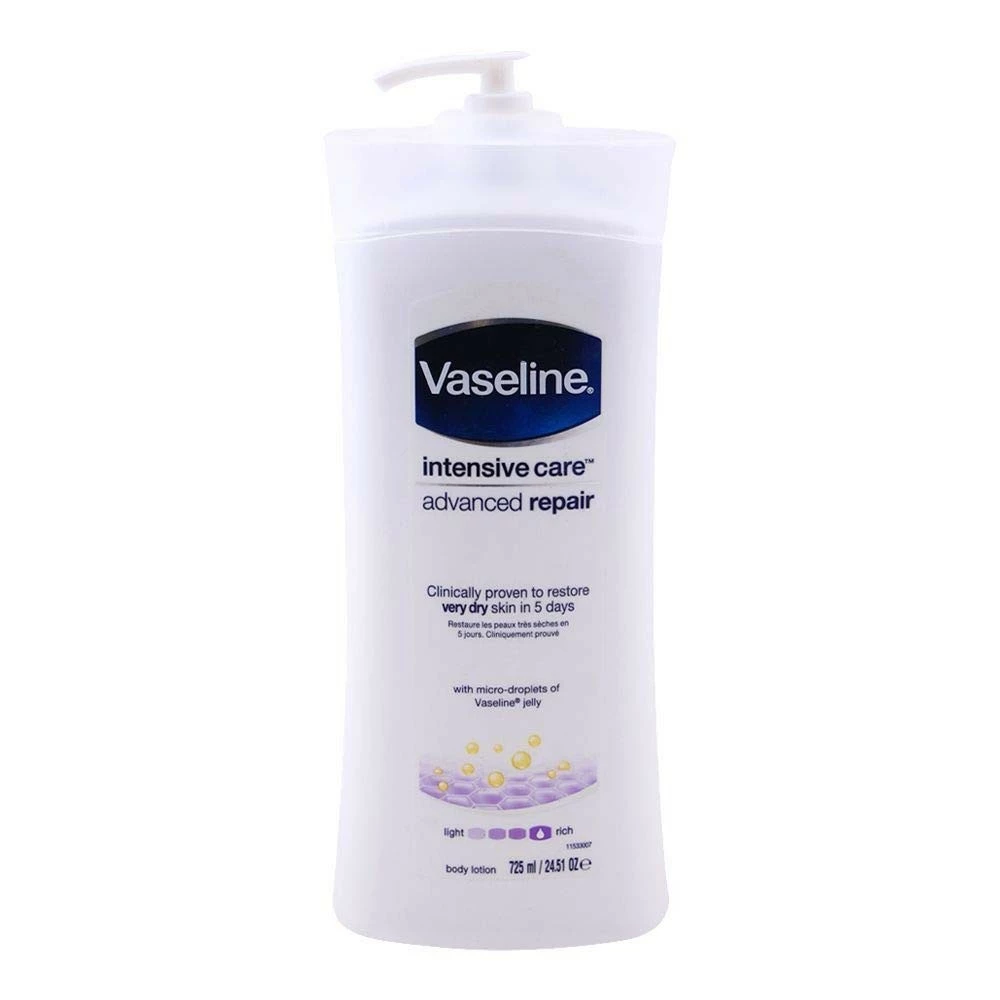 Vaseline® Vaseline Intensive Care Body Lotion - Advanced Repair - 24.5 Fl Oz (725 ML) Per Bottle - Pack Of 3 Bottles 4 Vaseline® Vaseline Intensive Care Body Lotion - Advanced Repair - 24.5 Fl Oz (725 ML) Per Bottle - Pack Of 3 Bottles - Image 2