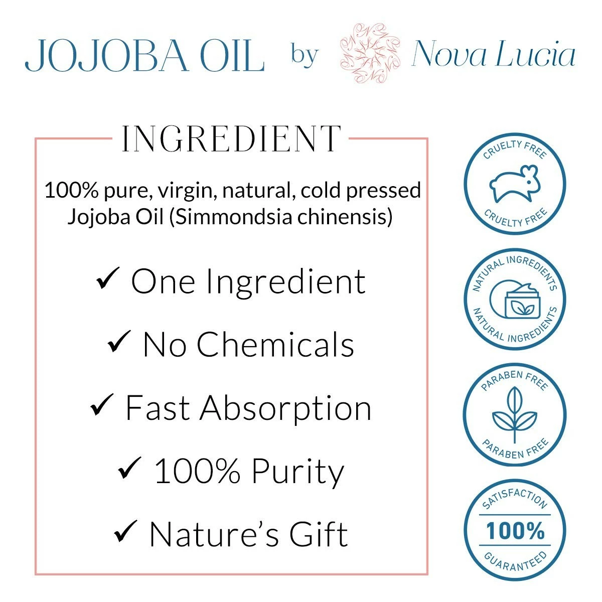 Nova Lucia Jojoba Oil Cold Pressed Natural Unrefined Moisturizer Sun Spot Corrector For Face Acne Spot Treatment Stretch Mark Removal Back Acne Treatment Scar Remover Hair Growth Serum Beard Oil For Men 4 Oz 5 Nova Lucia Jojoba Oil Cold Pressed Natural Unrefined Moisturizer Sun Spot Corrector For Face Acne Spot Treatment Stretch Mark Removal Back Acne Treatment Scar Remover Hair Growth Serum Beard Oil For Men 4 Oz - Image 3