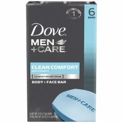 Dove Store Dove Men+Care Clean Comfort Body+Face Bar, 4 Ounce, 6 Count (Pack Of 2)