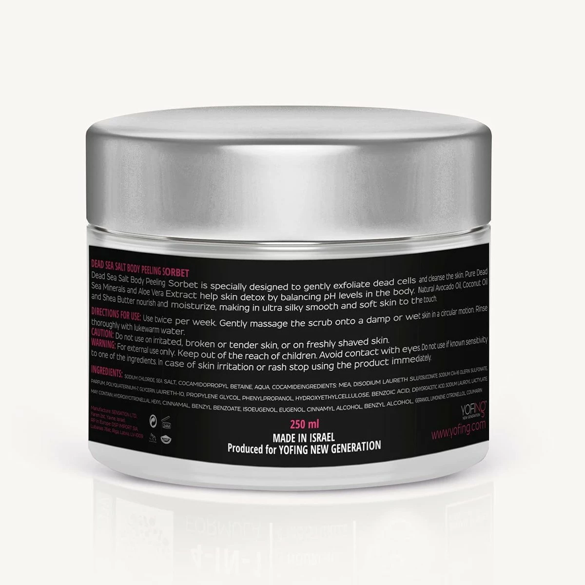 YOFING NEW GENERATION Store Dead Sea Salt Body Peeling Sorbet With Aloe Vera Extract Avocado Oil Coconut Oil For Deep Cleansing And Moisturize Skin 4 YOFING NEW GENERATION Store Dead Sea Salt Body Peeling Sorbet With Aloe Vera Extract Avocado Oil Coconut Oil For Deep Cleansing And Moisturize Skin - Image 2