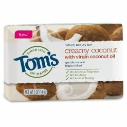 Toms Of Maine Tom's Natural Beauty Bar Soap, Creamy Coconut, 5 Oz (Pack Of 2)