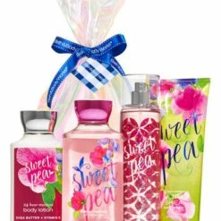 Bath & Body Works Sweet Pea Iridescent Gift Kit - Shower Gel, Body Lotion, Body Cream & Fragrance Mist