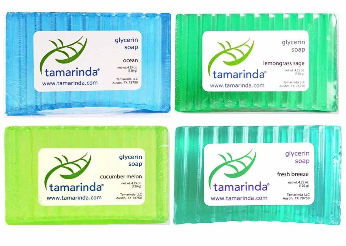 Tamarinda Glycerin Soap - 4 Bar Fresh Collection 3 Tamarinda Glycerin Soap - 4 Bar Fresh Collection