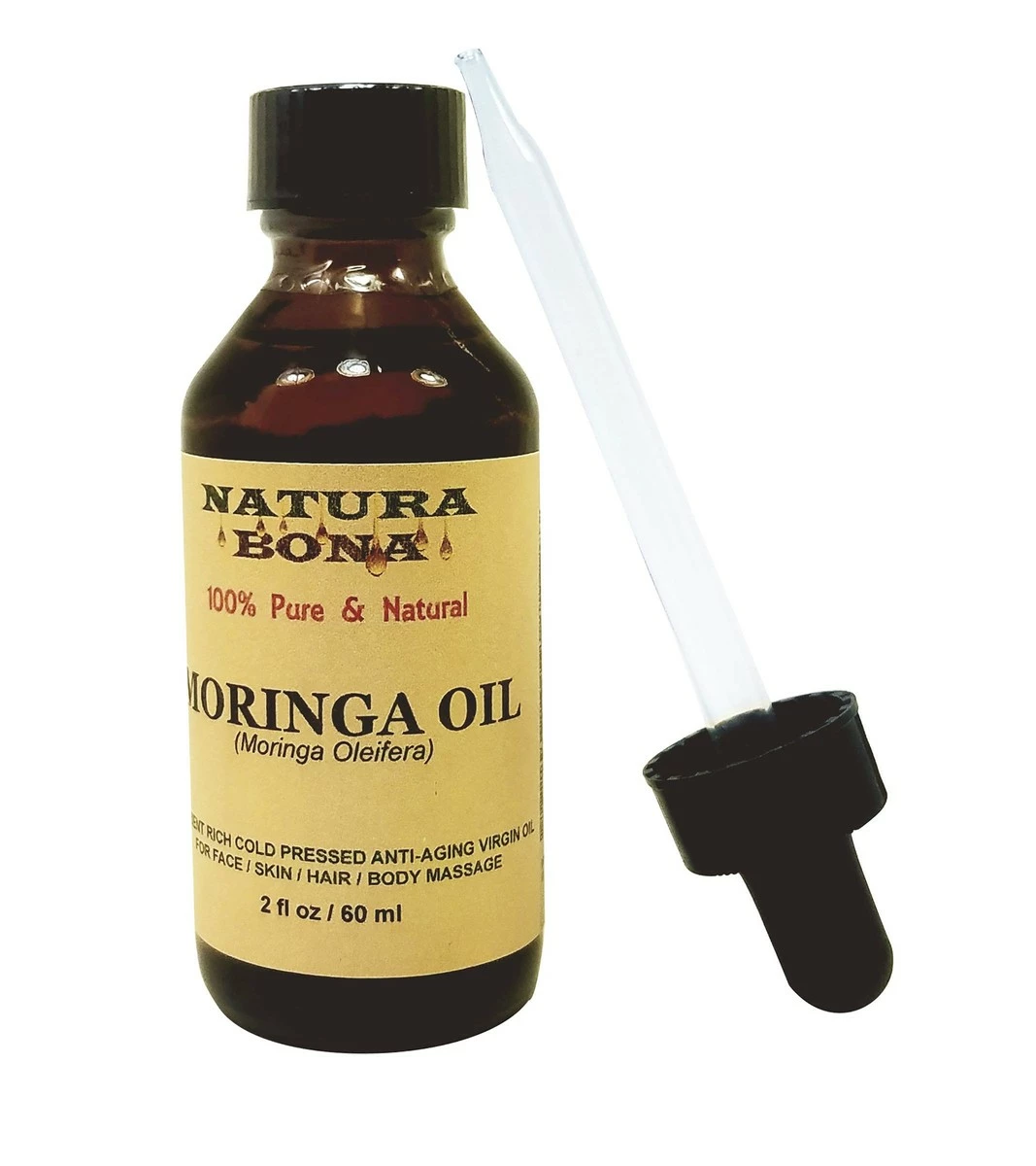 Natura Bona MORINGA OIL For Face/Skin/Hair. The Anti-aging Miracle Oil From The Himalayas. 100% Pure Unrefined Cold Pressed Virgin Oleifera Oil: Rich In Nutrients & Antioxidants (2oz Glass Dropper Bottle) 3 Natura Bona MORINGA OIL For Face/Skin/Hair. The Anti-aging Miracle Oil From The Himalayas. 100% Pure Unrefined Cold Pressed Virgin Oleifera Oil: Rich In Nutrients & Antioxidants (2oz Glass Dropper Bottle)