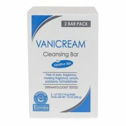 Vanicream Store Vanicream Cleansing Bar | Fragrance, Gluten And Sulfate Free | For Sensitive Skin | 3.9 Ounce | Pack Of 2