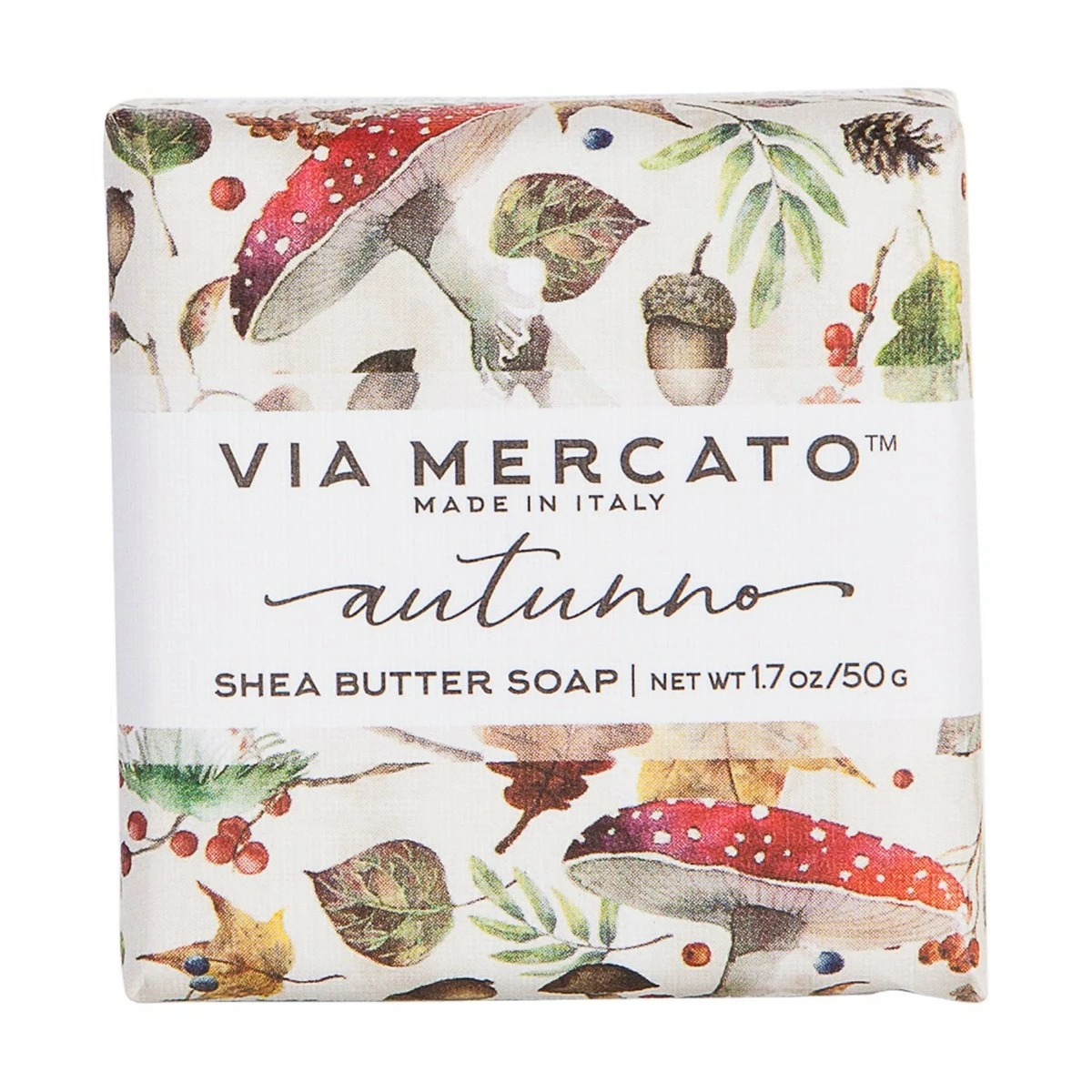 Via Mercato Natale Shea Butter Soap Boutique Luxury Gift Box (Set Of 4, 50g Each) - Autunno 4 Via Mercato Natale Shea Butter Soap Boutique Luxury Gift Box (Set Of 4, 50g Each) - Autunno - Image 2