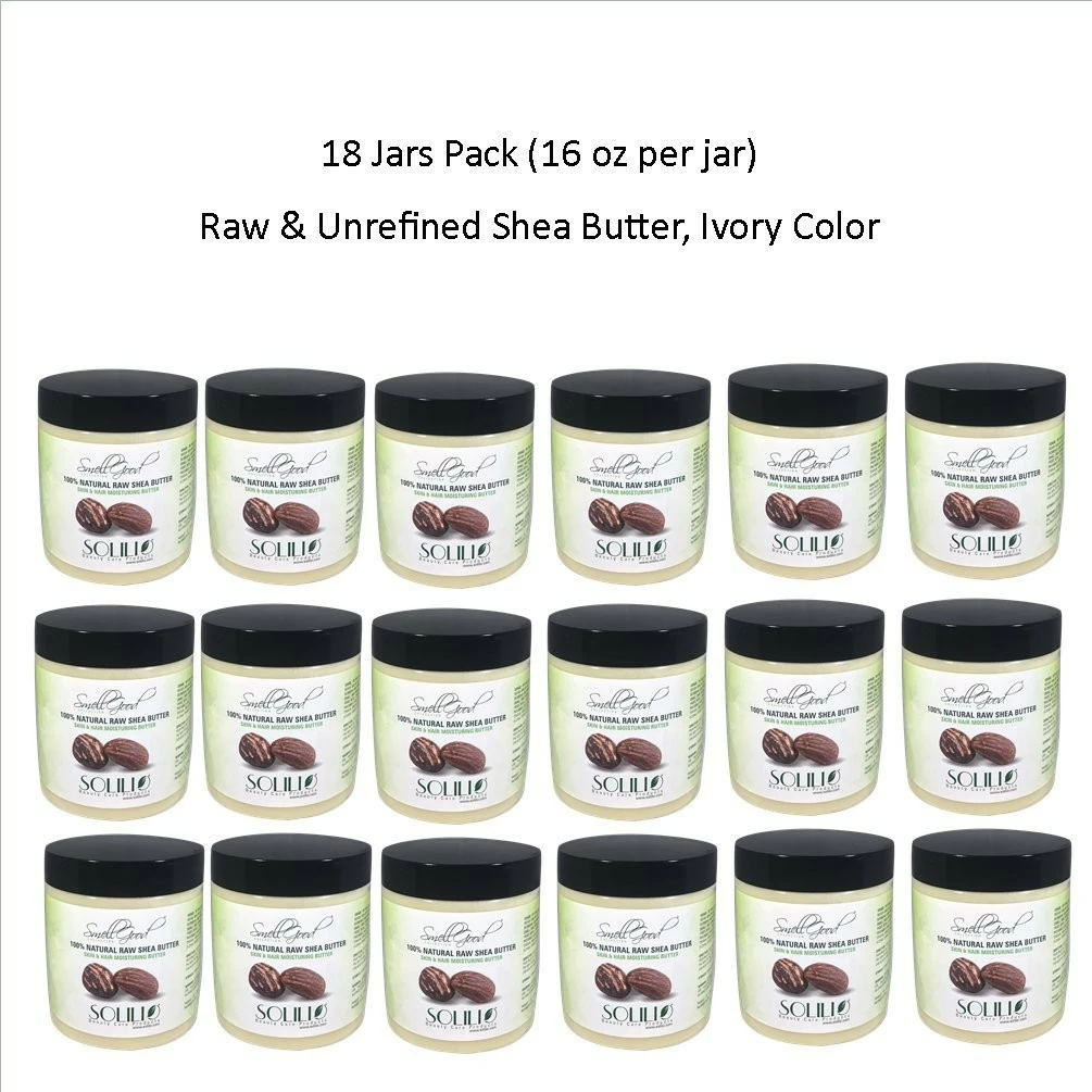 SmellGood - Pure Unrefined Shea Butter, Totally Natural And Organic, Ivory Color, Packed In 16 Oz Jar, 18 Units 5 SmellGood - Pure Unrefined Shea Butter, Totally Natural And Organic, Ivory Color, Packed In 16 Oz Jar, 18 Units - Image 3