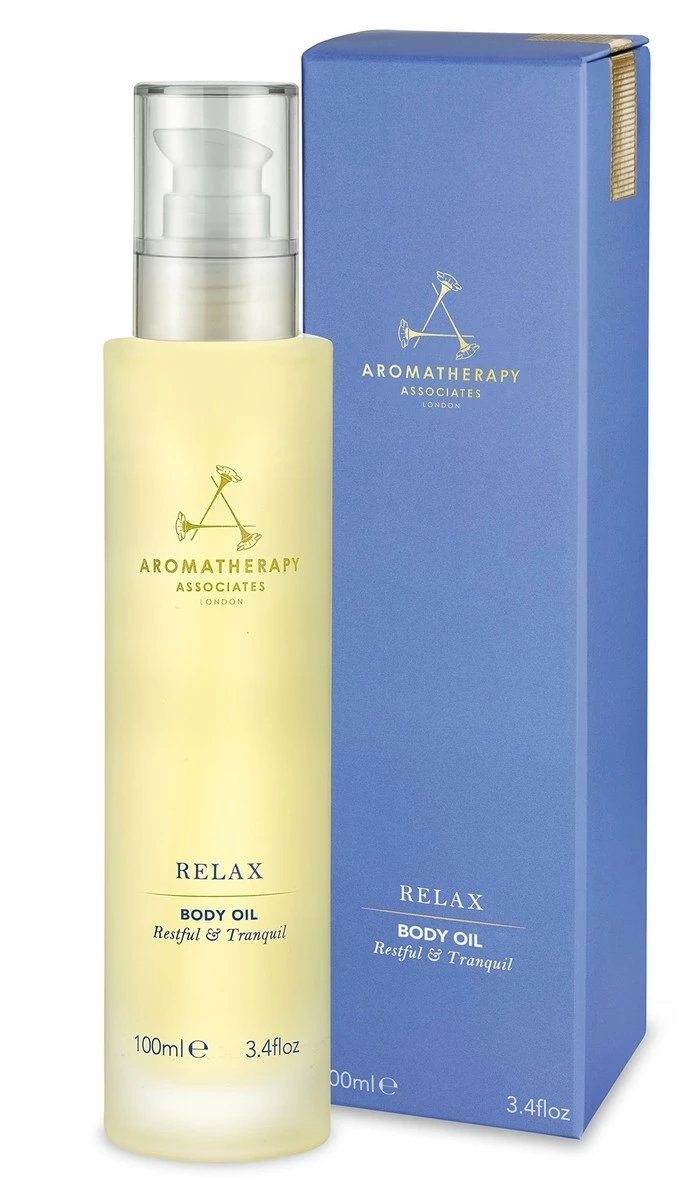 Aromatherapy Associates Relax Body Oil 3.4Floz. High Concentration Of Finest Essential Oils Of Vetiver, Camomile And Ylang Ylang Work To Combat An Overactive Mind. Instantly Absorbed. Silky Smooth. 3 Aromatherapy Associates Relax Body Oil 3.4Floz. High Concentration Of Finest Essential Oils Of Vetiver, Camomile And Ylang Ylang Work To Combat An Overactive Mind. Instantly Absorbed. Silky Smooth.