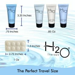 Hotel Size Toiletries Set | H2O Therapy All-In-Kit Amenities For Hotels, Airbnb & Rentals | .85 Oz Hotel Shampoo & Conditioner, Body Wash, Body Lotion & 1 Oz Bar Soap | 75 Piece Travel Kit 12 Hotel Size Toiletries Set | H2O Therapy All-In-Kit Amenities For Hotels, Airbnb & Rentals | .85 Oz Hotel Shampoo & Conditioner, Body Wash, Body Lotion & 1 Oz Bar Soap | 75 Piece Travel Kit -Moisturizers Sales ihnhda993mlk2ebqsde0tc6v8q1l
