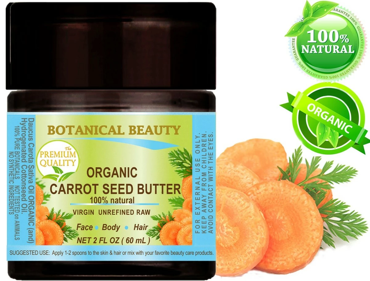 Botanical Beauty ORGANIC CARROT SEED OIL – BUTTER RAW. 100% Natural/VIRGIN/UNREFINED. 2 Fl Oz - 60 Ml. For Skin, Hair, Lip And Nail Care. 4 Botanical Beauty ORGANIC CARROT SEED OIL – BUTTER RAW. 100% Natural/VIRGIN/UNREFINED. 2 Fl Oz - 60 Ml. For Skin, Hair, Lip And Nail Care. - Image 2