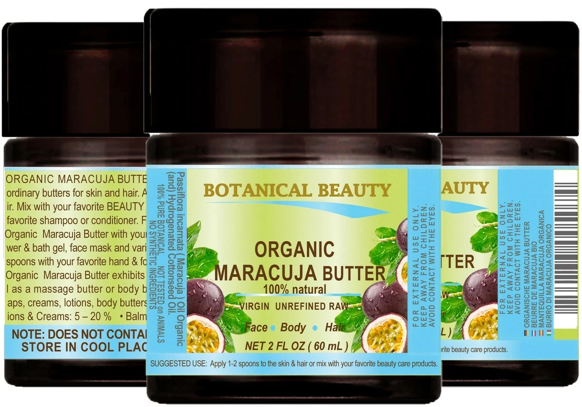 Botanical Beauty MARACUJA OIL BUTTER ORGANIC 100% Natural/VIRGIN UNREFINED RAW / 100% PURE BOTANICALS. 2 Fl.oz.- 60 Ml. For Skin, Hair And Nail Care. 5 Botanical Beauty MARACUJA OIL BUTTER ORGANIC 100% Natural/VIRGIN UNREFINED RAW / 100% PURE BOTANICALS. 2 Fl.oz.- 60 Ml. For Skin, Hair And Nail Care. - Image 3