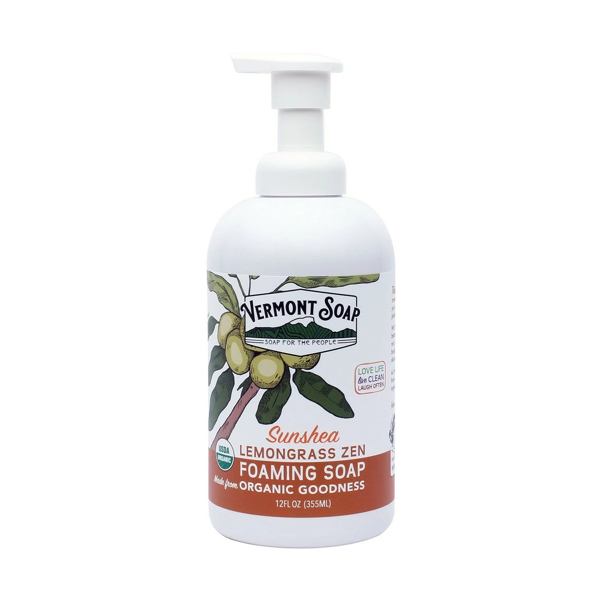 Vermont Soap Organic Lemongrass Zen Foaming Hand Soap - Natural Moisturizing Soap For Dry Skin - Fragrance Free Liquid Bathroom Hand Soap Dispenser - Lemongrass Zen - 12 Oz 4 Vermont Soap Organic Lemongrass Zen Foaming Hand Soap - Natural Moisturizing Soap For Dry Skin - Fragrance Free Liquid Bathroom Hand Soap Dispenser - Lemongrass Zen - 12 Oz - Image 2
