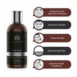 The Man Company Store THE MAN COMPANY Mens Body Wash, Charcoal Body Wash For Acne (8.4 Oz) - Exfoliating Body Wash With Lemongrass & Cinnamon, Shower Gel For Men – Sulfate Free Body Wash, Paraben Free Body Wash -Moisturizers Sales j2nsfa743ke2rcgaeypjlavaubmm