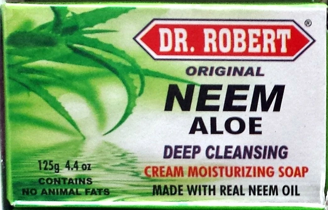 Dr Robert Original Neem Soap With Aloe - Deep Cleansing Bar - 4-Pack - 4.4 Oz Ea (Green) 3 Dr Robert Original Neem Soap With Aloe - Deep Cleansing Bar - 4-Pack - 4.4 Oz Ea (Green)