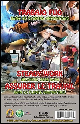 Indio Steady Work Bath Herbs 0.75oz Jar 3 Indio Steady Work Bath Herbs 0.75oz Jar