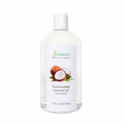 Soapeauty FRACTIONATED COCONUT OIL Organic Cold Pressed Unrefined | 100% Natural Available In Bulk | Carrier For Essential Oils, Face, Skin, Hair Moisturizer, Soap Making | Sizes 4OZ To 1 GALLON | (48 OZ)