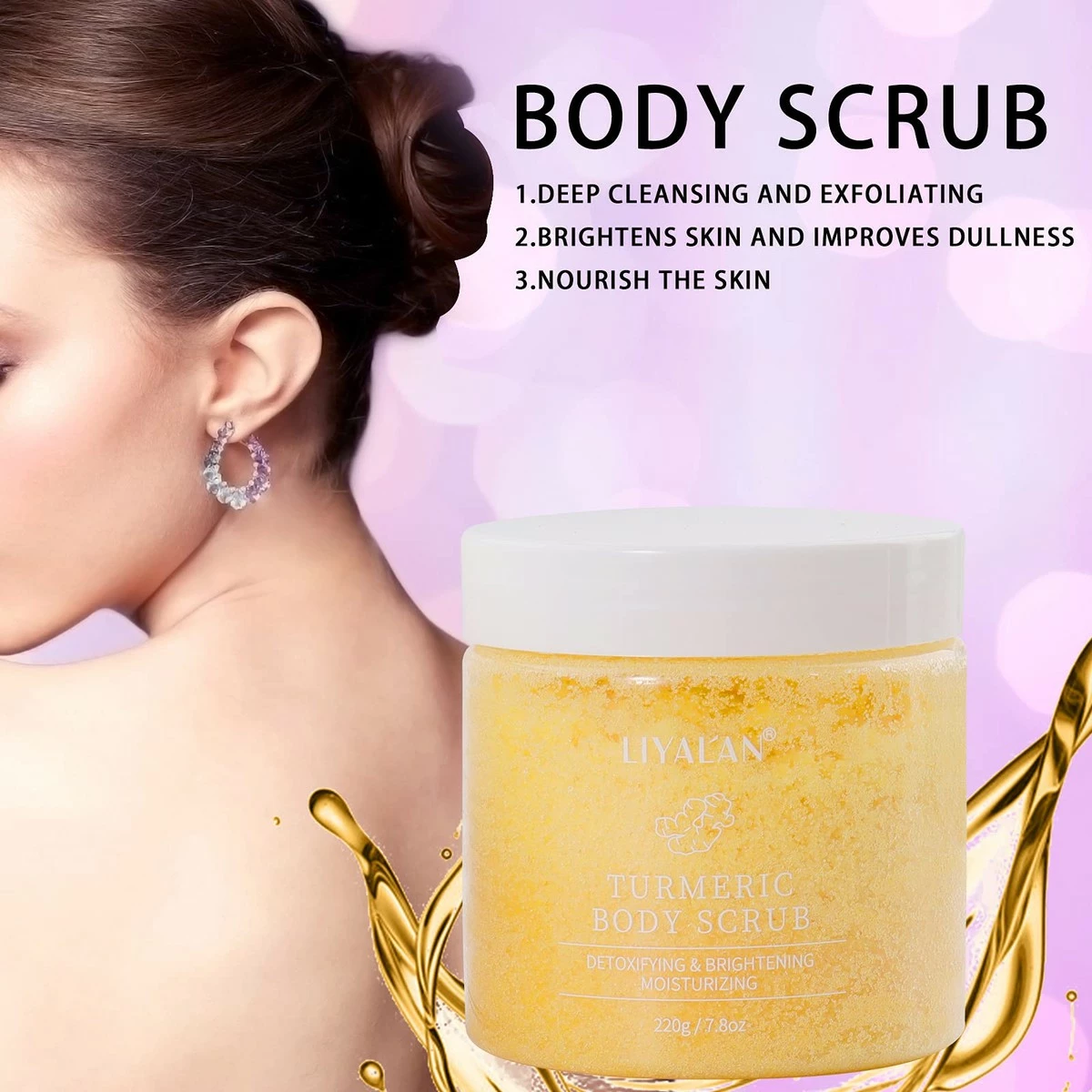 Boen Turmeric Body Scrub - Turmeric And Natural Salt Facial Body Scrubs For Soften Cutin, Reduce Dull And Body Care 8 Boen Turmeric Body Scrub - Turmeric And Natural Salt Facial Body Scrubs For Soften Cutin, Reduce Dull And Body Care - Image 6