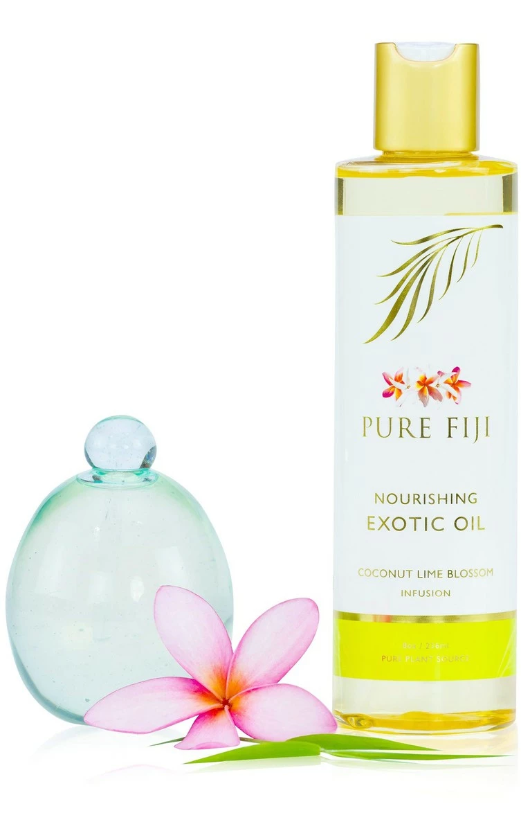Pure Fiji Nourishing Exotic Oil - Natural Coconut Oil For Bath & SPA - Body Oil, Massage Oil, Coconut Lime Blossom , 8oz 3 Pure Fiji Nourishing Exotic Oil - Natural Coconut Oil For Bath & SPA - Body Oil, Massage Oil, Coconut Lime Blossom , 8oz