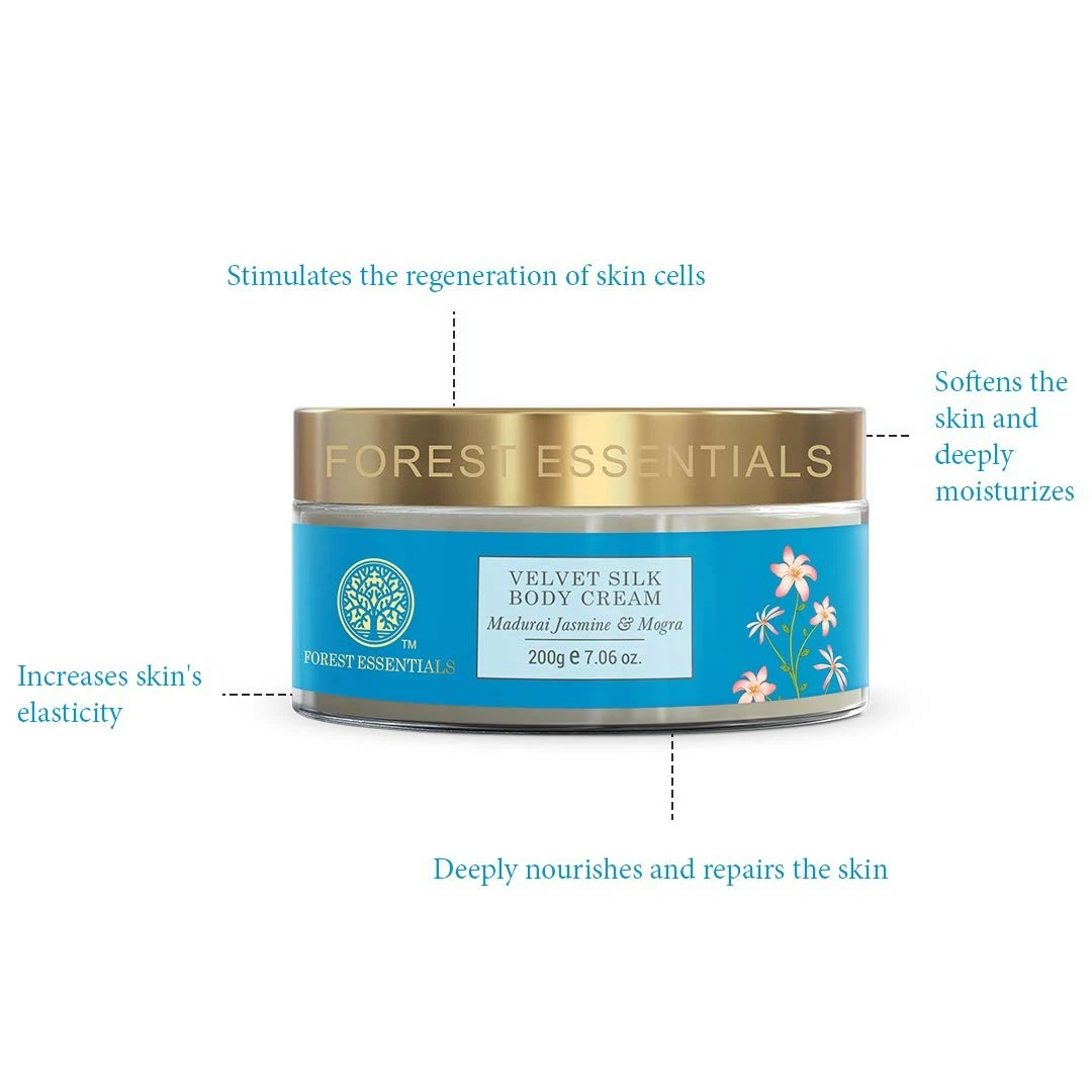 Forest Essentials Madurai Jasmine And Mogra Velvet Silk Body Cream, 200g 7 Forest Essentials Madurai Jasmine And Mogra Velvet Silk Body Cream, 200g - Image 5