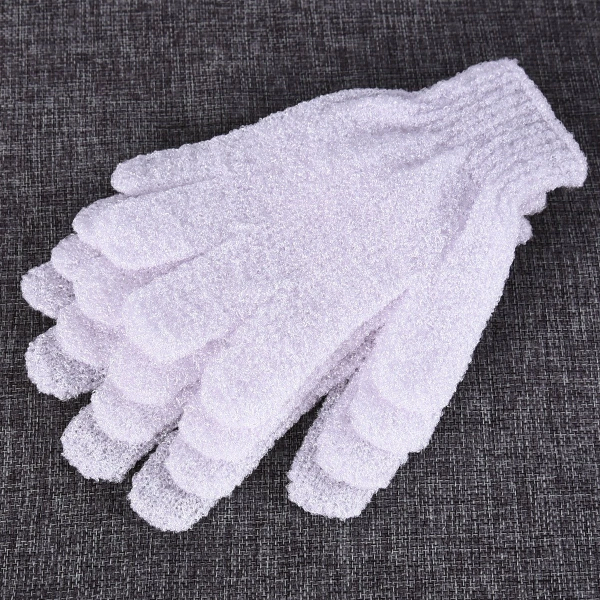 Hotop 4 Pairs Shower Gloves Scrubbing Gloves Dual-sided Exfoliating Glove Body Bath Scrubs, White 8 Hotop 4 Pairs Shower Gloves Scrubbing Gloves Dual-sided Exfoliating Glove Body Bath Scrubs, White - Image 6