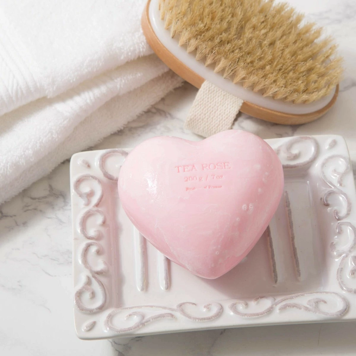 Pre De Provence Store Pre De Provence Hearts Collection Shea Butter Enriched Gift Soap, Tea Rose, 0.5 Pound 6 Pre De Provence Store Pre De Provence Hearts Collection Shea Butter Enriched Gift Soap, Tea Rose, 0.5 Pound - Image 4