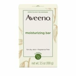 Aveeno Moisturizing Bar With Natural Colloidal Oatmeal For Dry Skin, Fragrance Free, 3 Ounce