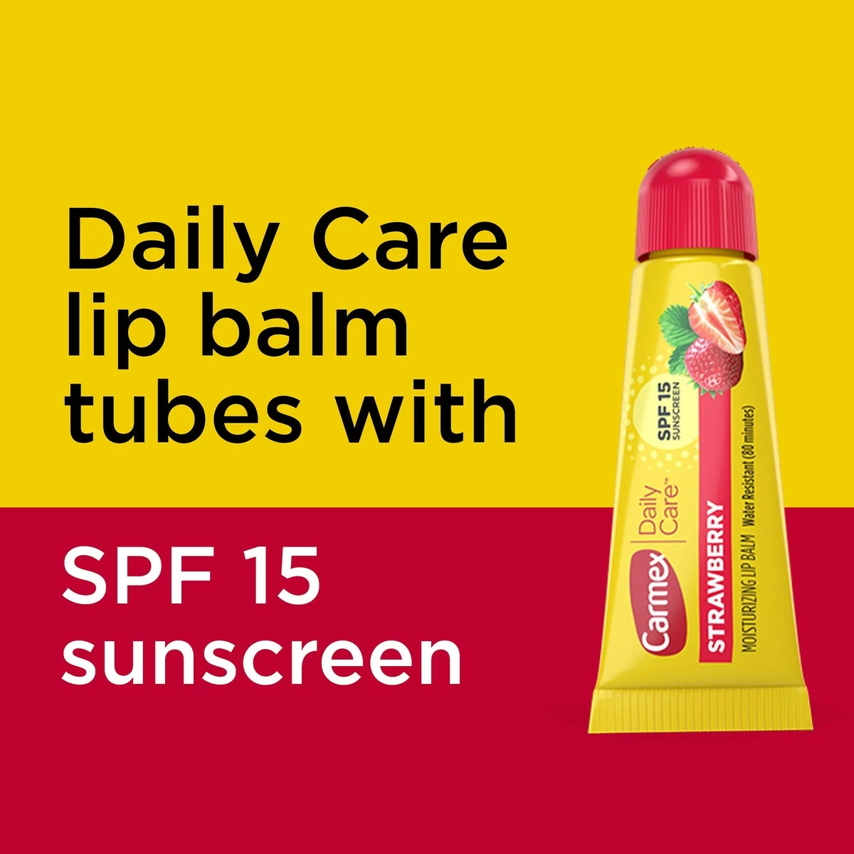 Carmex Store Carmex Daily Care Moisturizing Lip Balm With SPF 15, Strawberry Lip Balm Tubes, 0.35 OZ Each - 3 Count (Pack Of 2) 6 Carmex Store Carmex Daily Care Moisturizing Lip Balm With SPF 15, Strawberry Lip Balm Tubes, 0.35 OZ Each - 3 Count (Pack Of 2) - Image 4