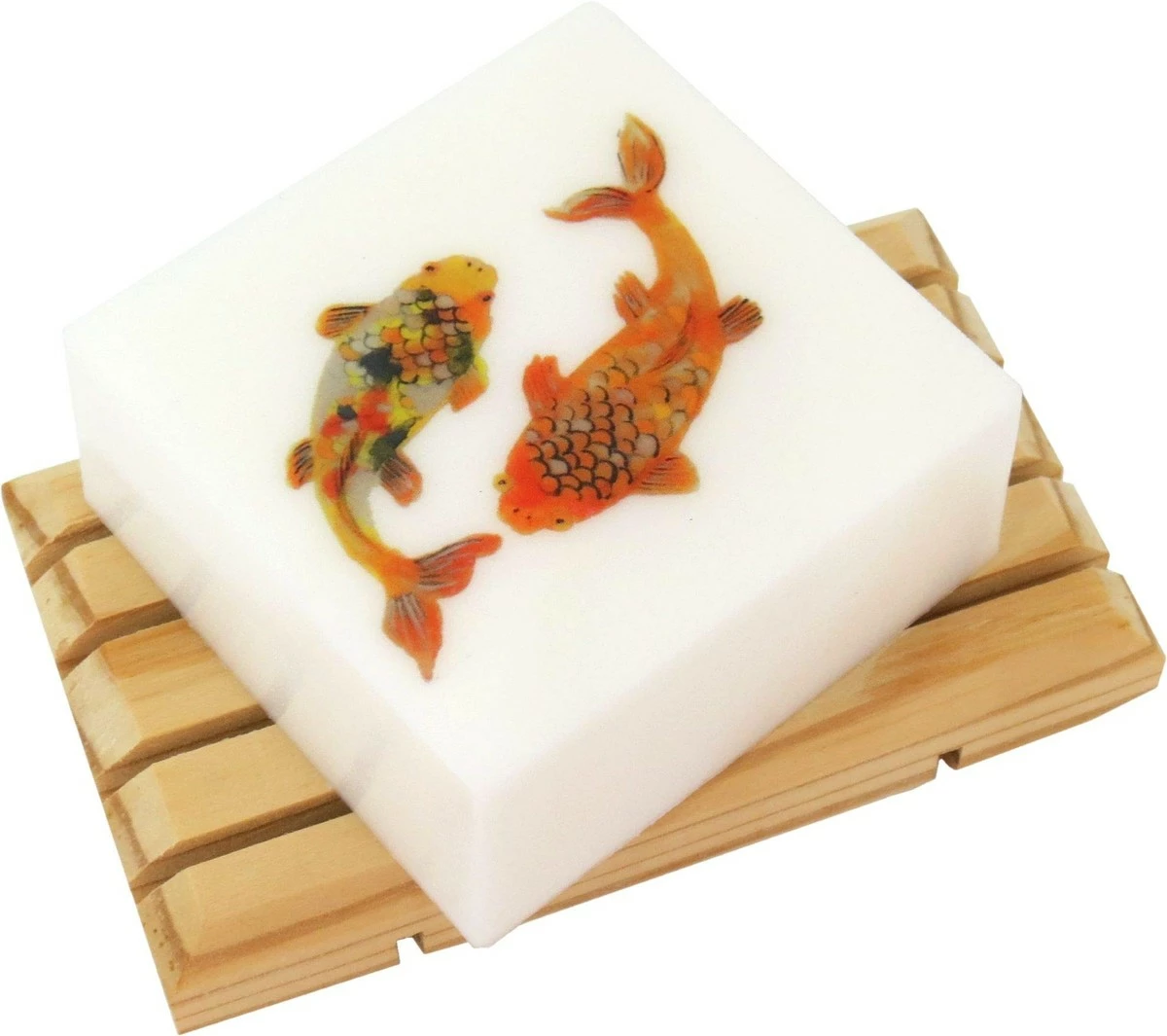 Eclectic Lady Store Fresh Cut Grass Scented Glycerin Soap With Koi Fish Design 6 Eclectic Lady Store Fresh Cut Grass Scented Glycerin Soap With Koi Fish Design - Image 4