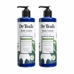 Dr Teal's Body Lotion Moisture Rejuvenating Eucalyptus & Spearmint, 16 Fl Oz Pack Of 2
