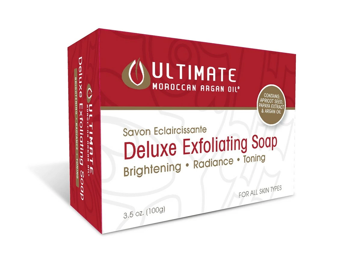 Ultimate Moroccan Argan Oil Deluxe Exfoliating Soap, 3.5 Oz. 3 Ultimate Moroccan Argan Oil Deluxe Exfoliating Soap, 3.5 Oz.
