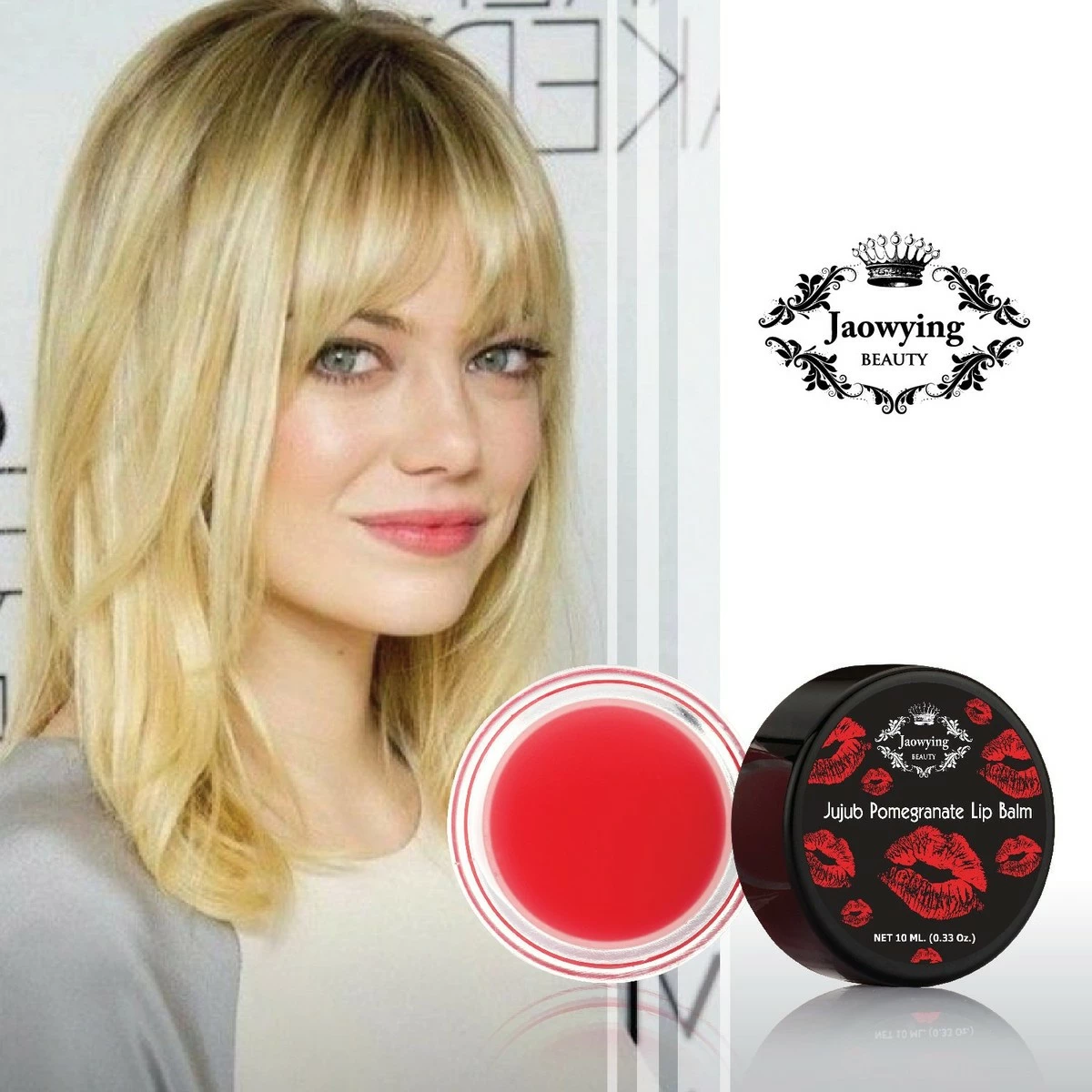 Jaowying Beauty Pomegranate Lightening Lip Treatment For Dark Lips - Rich Shea Butter, Softens, Hydrates And Nourishes - Net 0.33 Oz (10 G.) 4 Jaowying Beauty Pomegranate Lightening Lip Treatment For Dark Lips - Rich Shea Butter, Softens, Hydrates And Nourishes - Net 0.33 Oz (10 G.) - Image 2