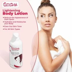 OMIC Geisha Beauty Secrets Brightening Body Lotion 400ml- Skin Lightening Body Lotion, With Lactic Acid And Kojic Acid, -Moisturizers Sales mu7pskj8a3tsb2p945eztp2iqc18