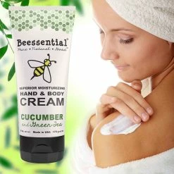 Beessential All Natural Hand And Body Cream, Cucumber & Green Tea Essential Oils, With Moisturizing Shea & Cupuacu Butter, Olive Oil, Beeswax - Made In The USA, 6 Oz -Moisturizers Sales muh8ryqw4ngnf9lzgvc9xnuthfst