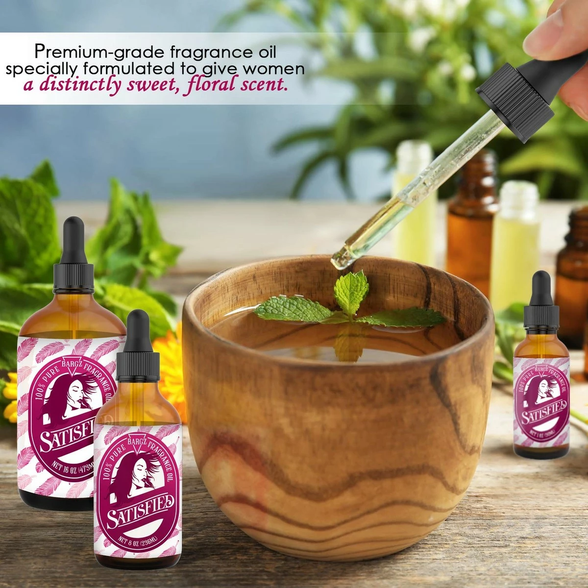 Bargz Store Bargz Satisfied Fragrance Oil For Women - Premium Grade Perfume Oil, Sweet Floral Scent Essential Oils In Glass Amber Bottle (DROPPER CAP, 16 Oz) 4 Bargz Store Bargz Satisfied Fragrance Oil For Women - Premium Grade Perfume Oil, Sweet Floral Scent Essential Oils In Glass Amber Bottle (DROPPER CAP, 16 Oz) - Image 2