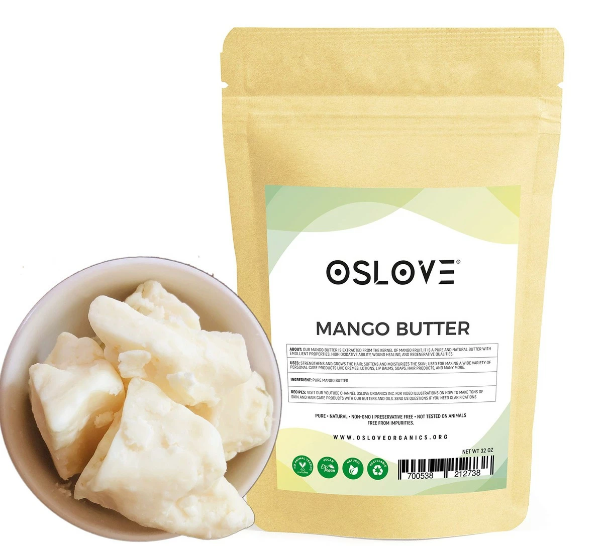 Mango Butter 2 LB By Oslove Organics -Pure, Natural, Fresh And Fluffy In DIY Mixes, Extra Emoliency For Lotions And Creams 6 Mango Butter 2 LB By Oslove Organics -Pure, Natural, Fresh And Fluffy In DIY Mixes, Extra Emoliency For Lotions And Creams - Image 4