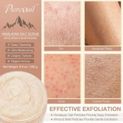 Purevail Himalayan Salt Body Scrub - Natural Exfoliating Scrub To Moisturize, Soften And Smoothen Skin - Light Bergamot Scent - Deep Cleansing For Dead Skin - Gifts For Women - 8.8 Oz -Moisturizers Sales ng8i2hvejaao9vv7l9by4kgn2j40