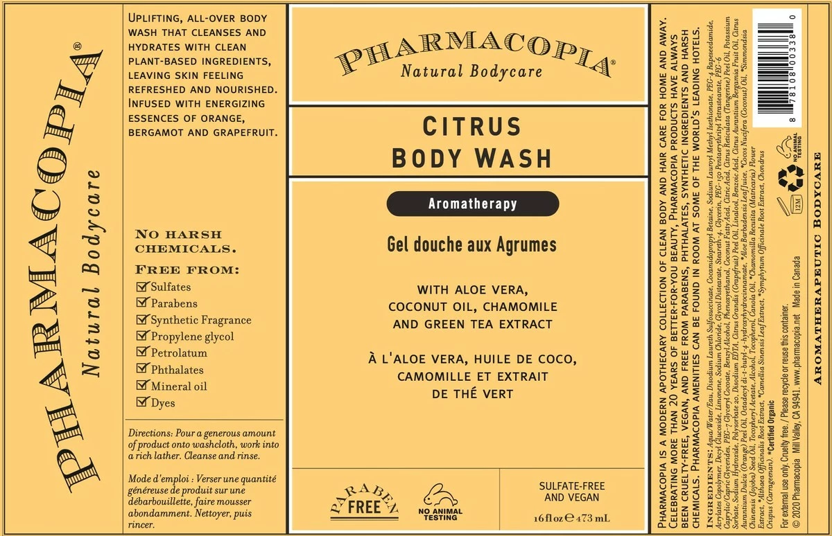 Pharmacopia Citrus Body Wash – Moisturizing Shower Gel With Natural & Organic Ingredients – Vegan Bodywash For Men & Women, 16oz 4 Pharmacopia Citrus Body Wash – Moisturizing Shower Gel With Natural & Organic Ingredients – Vegan Bodywash For Men & Women, 16oz - Image 2