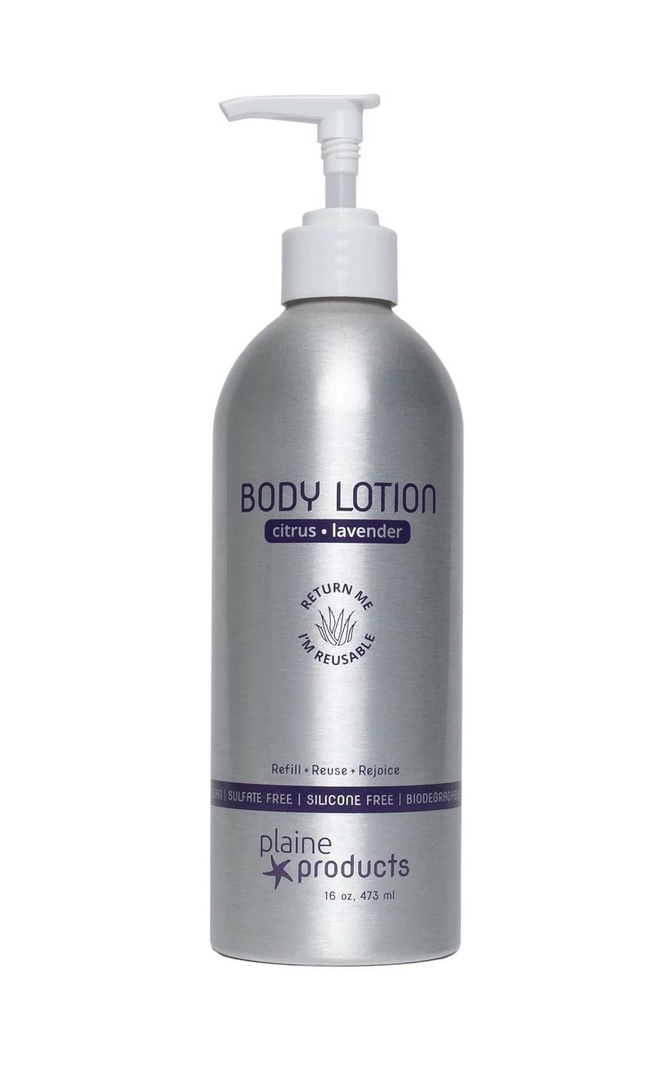 Plaine Products Eco-Friendly Body Lotion: Citrus Lavender, 16 Oz (Refillable With Pump) 3 Plaine Products Eco-Friendly Body Lotion: Citrus Lavender, 16 Oz (Refillable With Pump)
