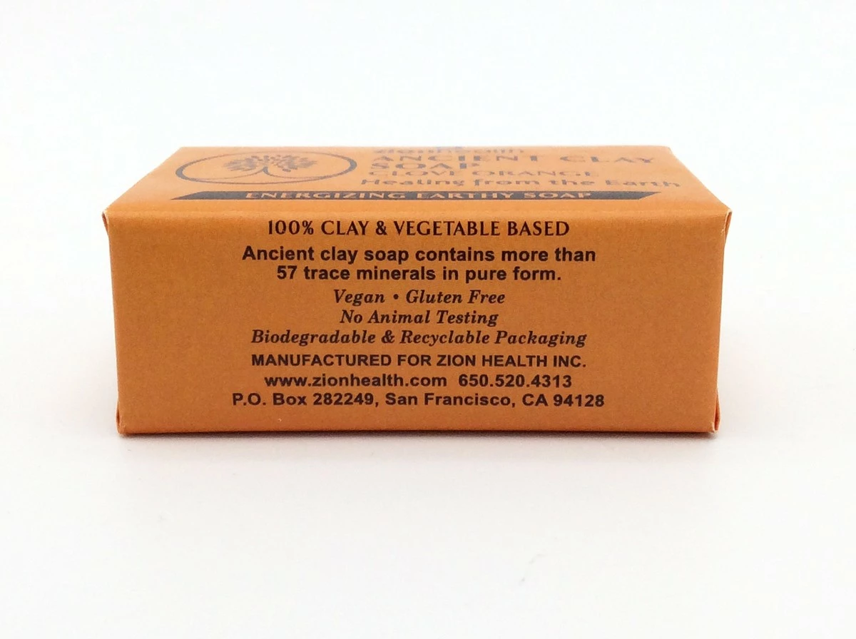 Ancient Clay Orange Clove Soap Zion Health 6 Oz Bar Soap 6 Ancient Clay Orange Clove Soap Zion Health 6 Oz Bar Soap - Image 4