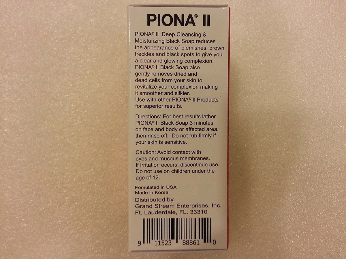 Piona II Deep Cleansing And Moisturizing Black Soap 6.35 Ounce - Enriched With Charcoal Powder - Clears Complexion And Leaves Skin Glowing 5 Piona II Deep Cleansing And Moisturizing Black Soap 6.35 Ounce - Enriched With Charcoal Powder - Clears Complexion And Leaves Skin Glowing - Image 3