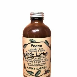 Hank's Garden PEACE Aromatherapy Body Lotion - Moisturizer - Lavender, Lime, Peppermint & Vanilla Essential Oils - Natural, ECO Friendly, Vegan, Organic, Non GMO, Biodegradable (8 Oz Refill)