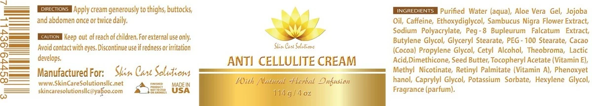 SKIN CARE SOLUTIONS Cellulite Fat Burner Pills - ANTI CELLULITE CREAM With Natural Herbal Infusion - Moisturizer Cream - 1 Jar (4 Oz) 4 SKIN CARE SOLUTIONS Cellulite Fat Burner Pills - ANTI CELLULITE CREAM With Natural Herbal Infusion - Moisturizer Cream - 1 Jar (4 Oz) - Image 2